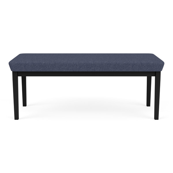 Lesro Denim (Blue)2 Seat Bench, 45W21L18.5H, Linette VinylSeat, Lenox SteelSeries LS2001
